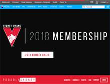 Tablet Screenshot of membership.sydneyswans.com.au